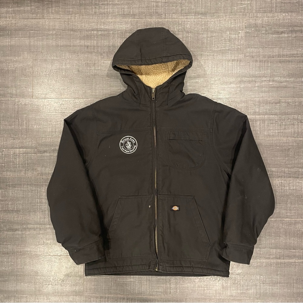 Black Sherpa Lined Dickies Hooded Jacket